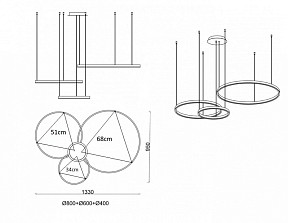 Подвесной светильник Kink Light Тор золото арт. 08223,33P(3000K)