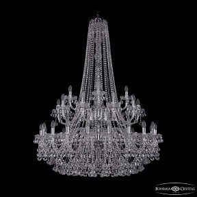 Подвесная люстра Bohemia Ivele Crystal 1409 никель арт. 1409/20+10+5/400/h-152/2d Ni
