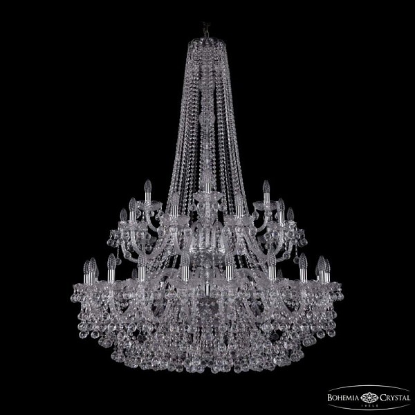 Подвесная люстра Bohemia Ivele Crystal 1409 никель арт. 1409/20+10+5/400/h-152/2d Ni