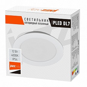 Встраиваемый светильник Jazzway  белый арт. PLED DL7 12w 4000K WH IP54