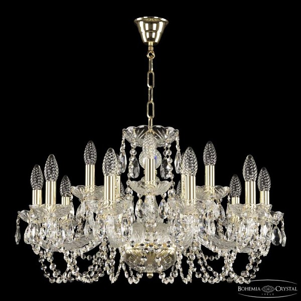 Подвесная люстра Bohemia Ivele Crystal 119 золото арт. 119/10+5/240 G
