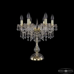 Настольная лампа декоративная Bohemia Ivele Crystal 1403 золото арт. 1403L/6/141-47 G