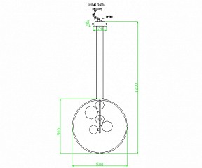 Подвесная люстра Kink Light Иона черный арт. 09408-5А,19