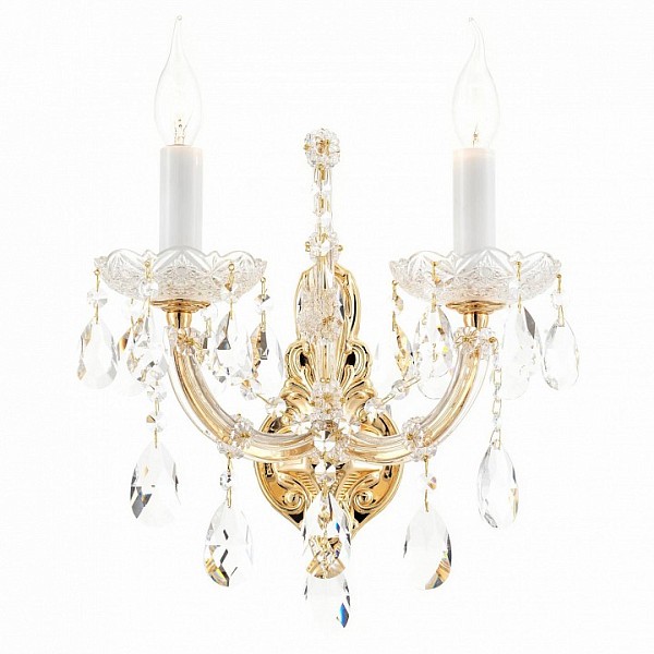 Бра iLamp Diamond золото арт. W6071-2 GD+CL