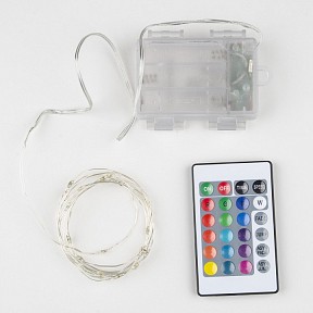 Гирлянда Uniel ULD-S0200  арт. ULD-S0200-020/DTB/3AA/RC RGB IP20 DEW