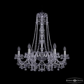 Подвесная люстра Bohemia Ivele Crystal 1409 никель арт. 1409/6/240/h-75 Ni