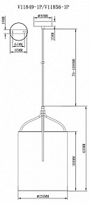 Подвесной светильник Moderli Inari золото арт. V11856-1P