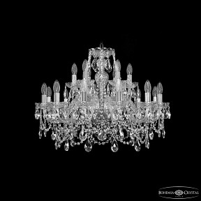 Подвесная люстра Bohemia Ivele Crystal 1411 никель арт. 1411/12+6/240 Ni