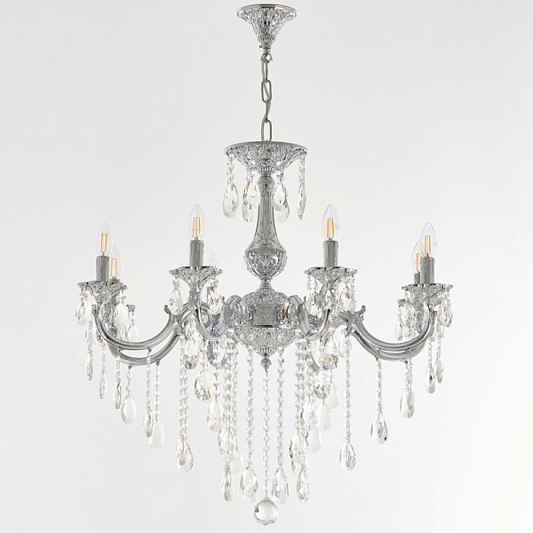Подвесная люстра Bohemia Ivele Crystal AL7801 никель арт. AL78101/8/250 B Ni