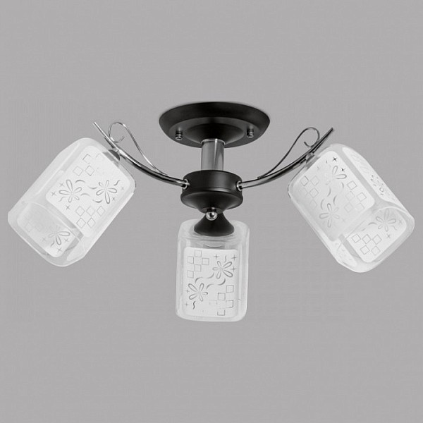 Люстра на штанге Imex MD.1087 черный арт. MD.1087-3-S BK+CH