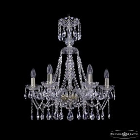 Подвесная люстра Bohemia Ivele Crystal 1413 золото арт. 1413/6/200/XL-66 G