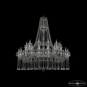 Подвесная люстра Bohemia Ivele Crystal 1413 никель арт. 1413/24+12/530/h-160 Ni