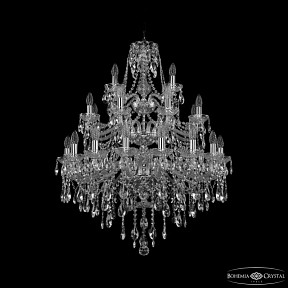 Подвесная люстра Bohemia Ivele Crystal 1415 никель арт. 1415/16+8+4/300/3d NI
