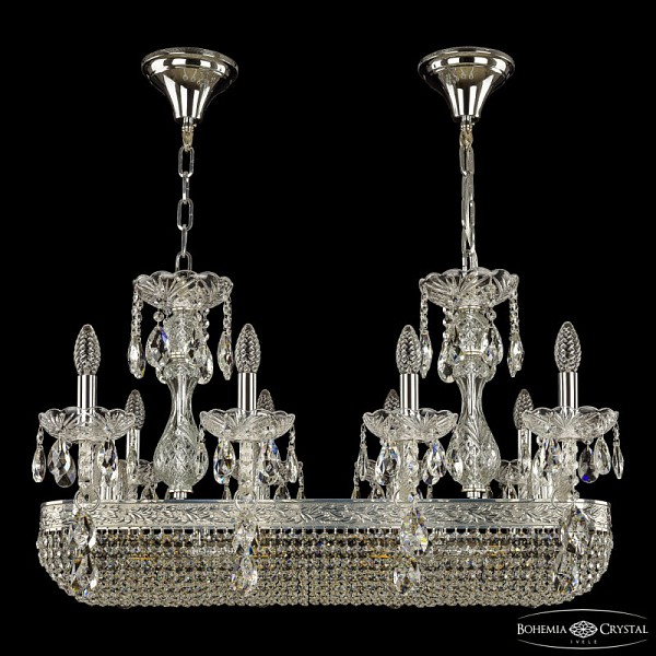Подвесная люстра Bohemia Ivele Crystal 1452 никель арт. 1452/8/195/800 Ni