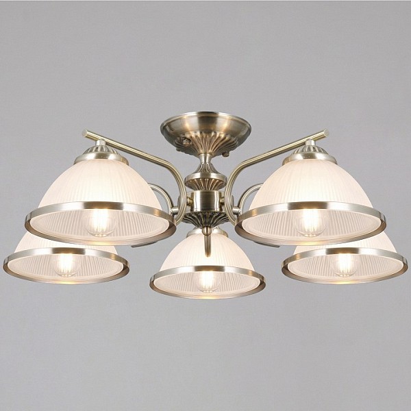 Люстра на штанге ILLUMICO  бронза арт. IL0891-5CSQ-26 AB ELITE