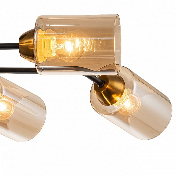 Люстра на штанге Escada Vertigo черный арт. 1131/6P Black/Gold