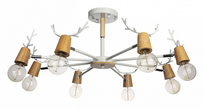Люстра на штанге Loft it Sven белый арт. 10024/8 White