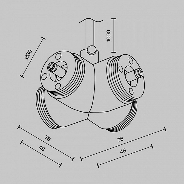 Соединитель для треков Maytoni Technical  черный арт. CA017TX-P-B