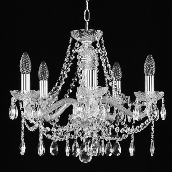 Подвесная люстра Bohemia Ivele Crystal 107 никель арт. 107/5/165 Ni