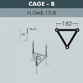 Фонарный столб Fumagalli Globe 300 черный арт. G30.158.S10.AZE27