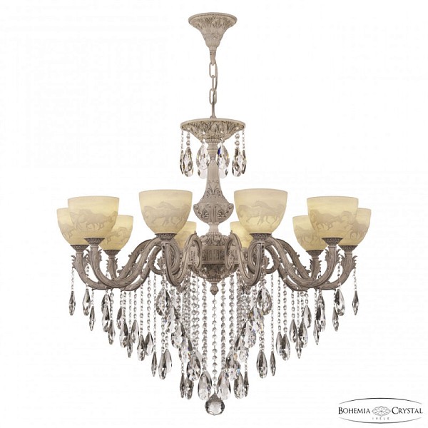 Подвесная люстра Bohemia Ivele Crystal AL7901 белый арт. AL79101/10/300 B WMN P1 U Horse