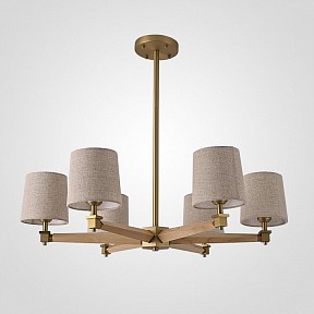 Люстра на штанге Imperiumloft Jorgenson Beige/Light wood дерево арт. STAVRA01