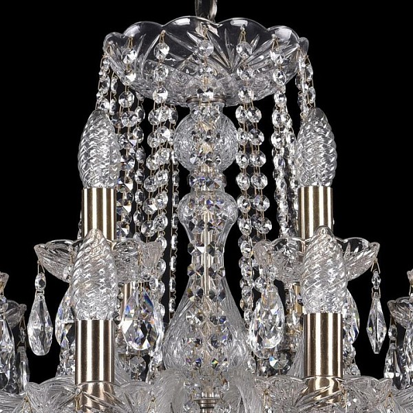 Подвесная люстра Bohemia Ivele Crystal 1402 золото арт. 1402/16+8/300/Pa
