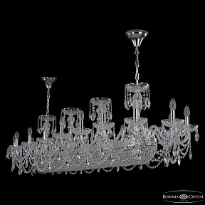 Подвесная люстра Bohemia Ivele Crystal 1453 никель арт. 1453/18/195/1500 Ni