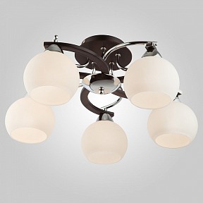 Потолочная люстра Оптима Larion металл арт. 9654/5 хром/венге