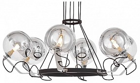 Подвесная люстра LUMINA DECO MARSEO металл арт. LDP 9110-6 BK+CHR