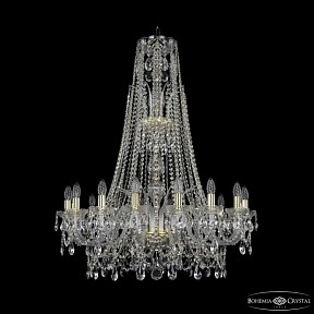 Подвесная люстра Bohemia Ivele Crystal 1411 золото арт. 1411/16/300/XL-108 G