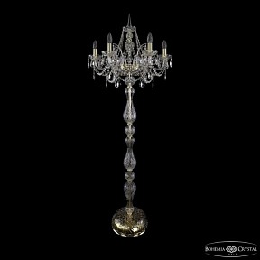 Торшер Bohemia Ivele Crystal 1411 золото арт. 1411T1/6/195-165 G