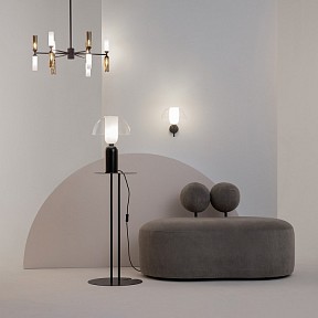 Люстра на штанге Maytoni Memory черный арт. MOD177PL-12G
