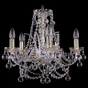Подвесная люстра Bohemia Ivele Crystal 1411 золото арт. 1411/5/160/G/Balls