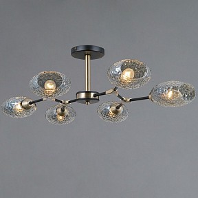 Люстра на штанге ILLUMICO TRENTO бронза арт. IL0272-6CSQ-25 BK AB TRENTO