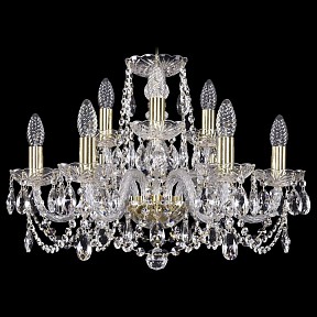 Подвесная люстра Bohemia Ivele Crystal 1402 золото арт. 1402/6_3/195/G