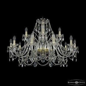 Подвесная люстра Bohemia Ivele Crystal 1411 золото арт. 1411/10+5/360 G