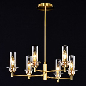 Люстра на штанге ILLUMICO  золото арт. IL5216-6PLS-24 HIGHBALL