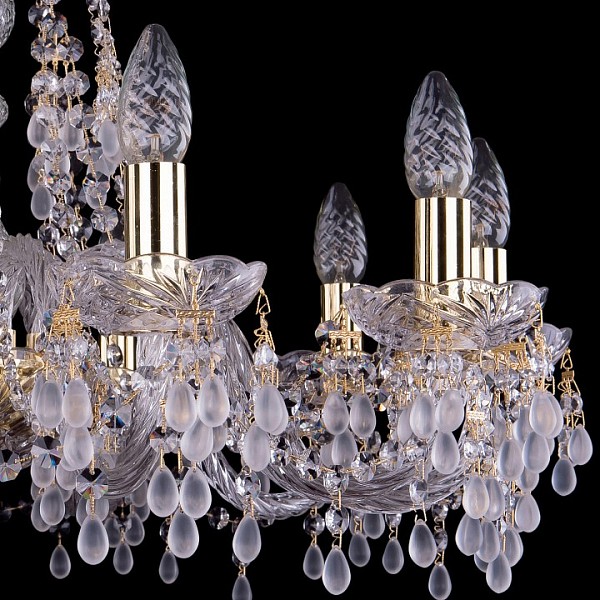 Подвесная люстра Bohemia Ivele Crystal 1410 золото арт. 1410/10/240/G/V0300