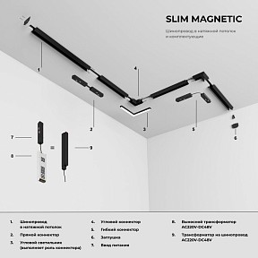 Трек Elektrostandard Slim Magnetic черный арт. 85242/00