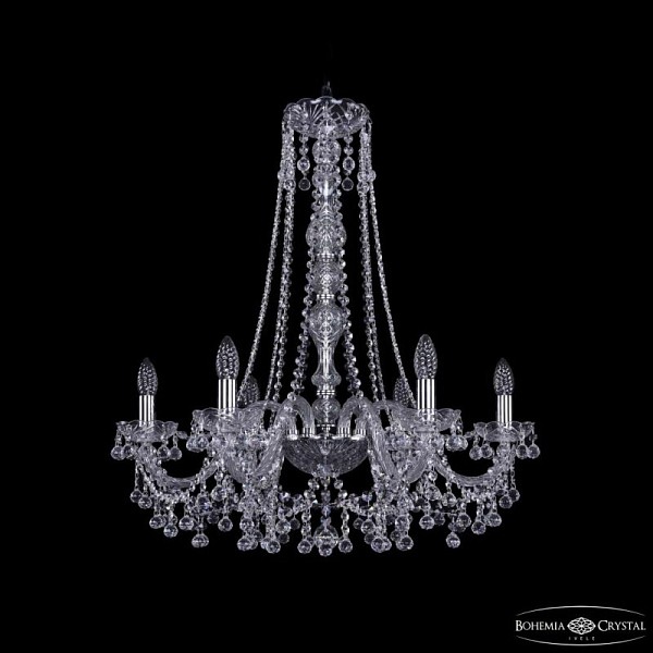 Подвесная люстра Bohemia Ivele Crystal 1409 никель арт. 1409/6/240/h-75 Ni