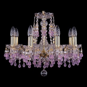 Подвесная люстра Bohemia Ivele Crystal 1410 золото арт. 1410/8/160/G/V7010