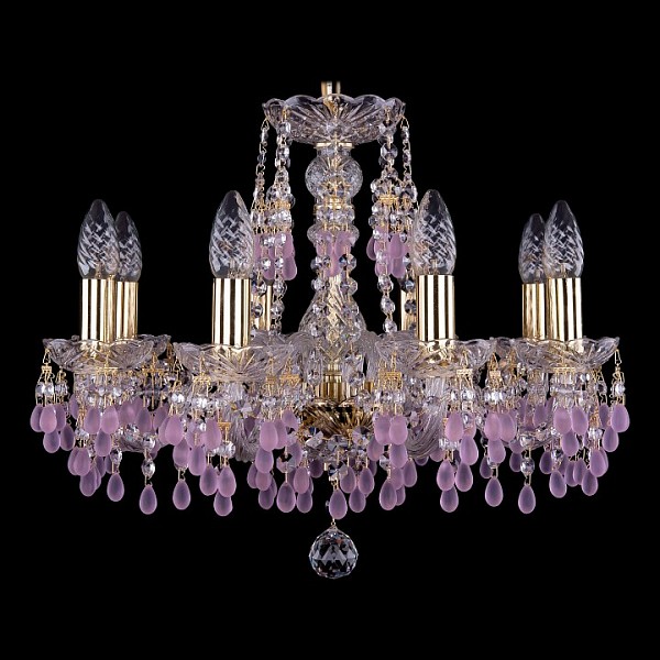 Подвесная люстра Bohemia Ivele Crystal 1410 золото арт. 1410/8/160/G/V7010