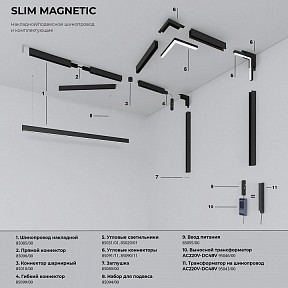 Заглушка Elektrostandard Slim Magnetic черный арт. a067417