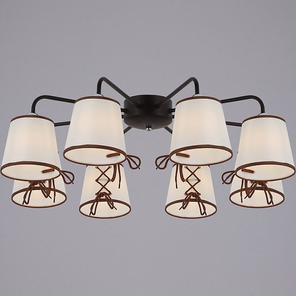 Потолочная люстра ILLUMICO Clara коричневый арт. IL6103-8COU-79 CF CR Clara