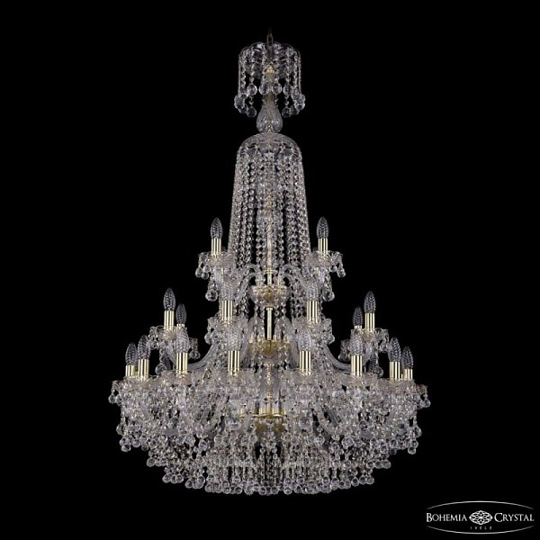 Подвесная люстра Bohemia Ivele Crystal 1409 золото арт. 1409/16+8+4/300/XL-130/3d G