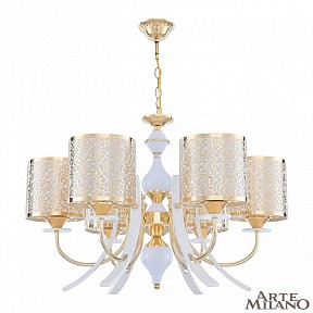 Подвесная люстра Arte Milano Florentia-6067 белый арт. 306067/6 Wh/Gd