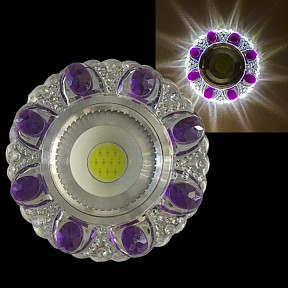 Встраиваемый светильник Reluce  фиолетовый арт. 42246-9.0-001PL MR16+LED3W CL/PP