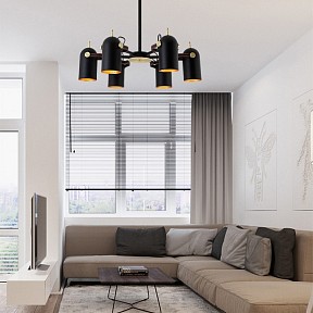 Люстра на штанге Imperiumloft BULLET черный арт. BULLET-B01