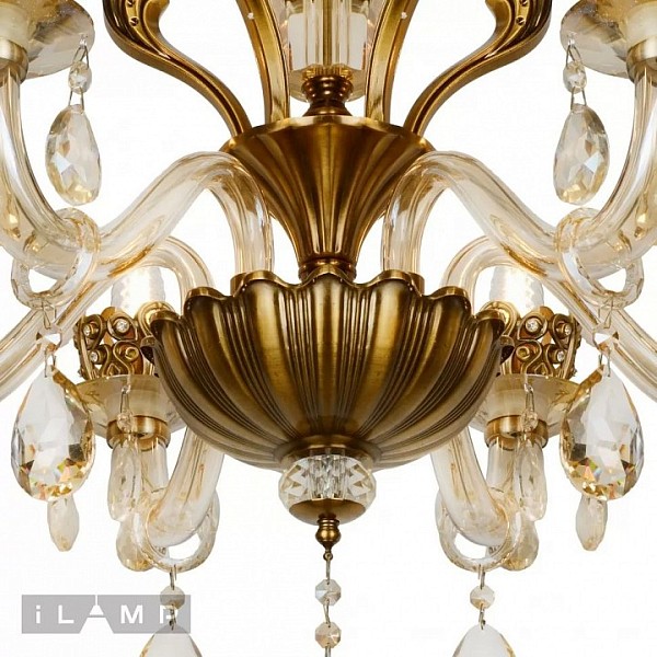 Подвесная люстра iLamp Asia бронза арт. 61078-6 BR